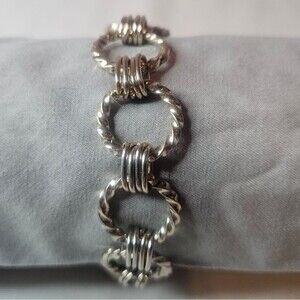 Vintage Banana Republic Chunky Chain Link Statement Bracelet 6.75"